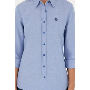 U.S. Polo Assn. Kadın Saks Gömlek Basic 50288851-VR045