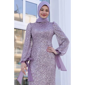 Şimal Tesettür Abiye Lavanta