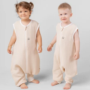 Sare Baby Müslin Uyku Tulumu 0.5 Tog 4 Kat Müslin Yazlık Uyku Tulumu Oeko-Tex Sertifikalı %100 Pamuk