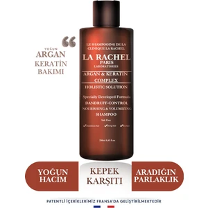 La Rachel-Paris Extra Hacim Etkili Yoğunlaştırılmış Argan ve Keratin Kompleksi. Tuzsuz Özel Formül 250 ml