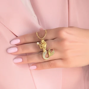 Deniz Kızı Altın Kaplama Gümüş Kolye