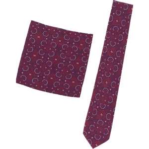 Erkek Kravat Klasik Mendilli Şık Leke Tutmaz Viero Desenli Ince Uyumlu Geniş Tasarım