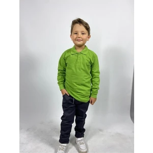 Uzun Kollu Polo Yaka Okul Tshirt