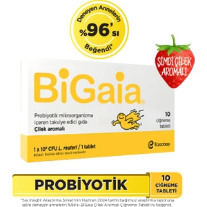 Bigaia Probiyotik Çilek Aromalı Çiğneme 10 Tablet