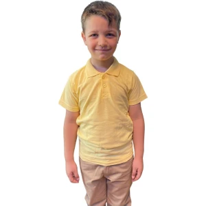 Unısex Çocuk Polo Yaka Kısa Kol Okul T-Shirt