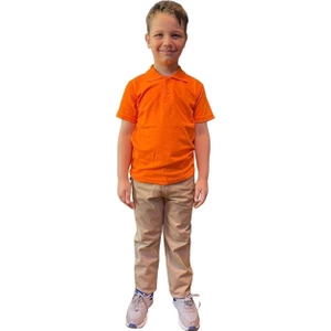 Unısex Çocuk Polo Yaka Kısa Kol Okul T-Shirt