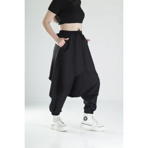 Kadın Siyah Oversize Şalvar Kesim Jogger Pantolon COC1479