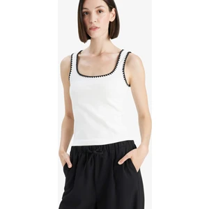 Slim Fit Dar Kesim Yuvarlak Yaka Ribana Atlet F6276AX25SM