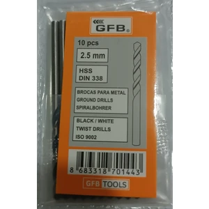 Gfd DIN338 Matkap Ucu 2.5mm -10LU