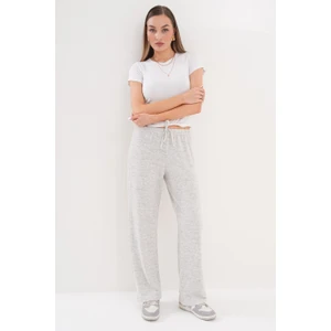 Genius Store Kadın Yumoş Pantolon Beli Lastikli Cepli Bol Örme Pantolon Yumoş Pantolon