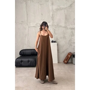 Işılda Ayrobin Kumaş Askılı Elbise