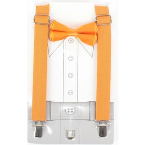 Erkek Çocuk Turuncu Askı Papyon Takımı
