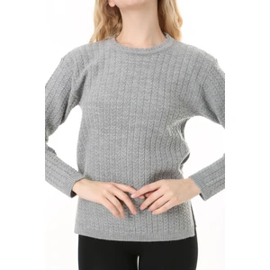 Saç Örmeli Anne Triko Yün Kazak