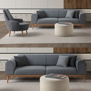 Edsy Home Rebull 3+1 Koltuk Takımı Gri
