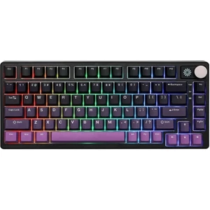 Epomaker HE75 Mag Black Purple Hall Effect Gateron Magnetic White Manyetik Switch Rgb Kablosuz Hotswap Mekanik Gaming Klavye