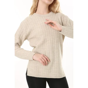 Saç Örmeli Anne Triko Yün Kazak