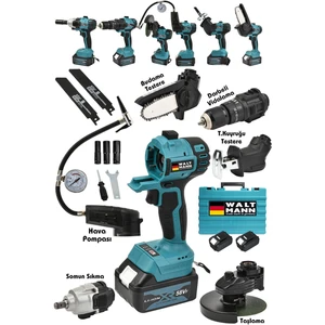 Germany Muhteşem 6'lı Set Taşlama Somun Sıkma Tilki Kuyruğu Dal Budama Akülü Vidalama Hava