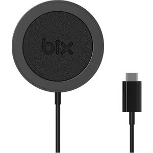 BXMG15 15W Manyetik Kablosuz Şarj Cihazı Siyah iPhone 12/13/14/15 Serisi ile uyumlu