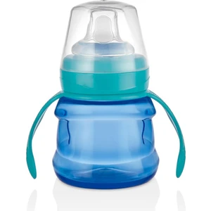 Kindy Damlatmaz Egitici Su Alıştırma Bardağı 200 ml 6 Ay - Aqua Blue