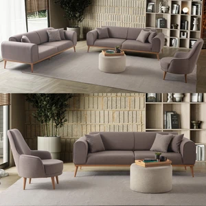 Edsy Home Rebull 3+3+1 Koltuk Takımı Kahverengi