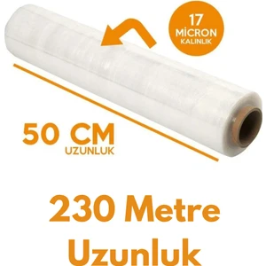 Streç Film Eşya Palet Streç Film 1. 8kg 230MT 50CM 17 Mikron 1 Adet