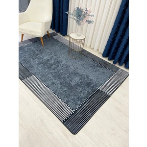 Gri-Lacivert Jüt Sisal Görünüm Kaymaz Taban Yolluk Halı