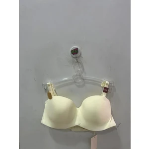 Kadın Straplez Dolgusuz Mikro Kumaş Ekru Sütyen - 1110