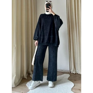 9033-9034 - Şık Rahat 2 Iplik Soft Yıkama Salaş Kadın Takım