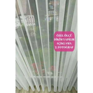 Düz Tül Perde Sade Desensiz Ekonomik Her Odaya Uygun Pileli