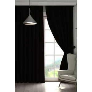 Lüks Kalın Siyah Blackout Karartma Güneşlik Perde (En x Boy Pilesiz Tek Kanat)