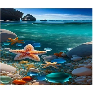 55 cm x 45 cm Deniz Yıldızı Tasarımı Tezgah Üstü Bulaşık Kurutma Matı Bulaşıklık Kurutma Örtüsü