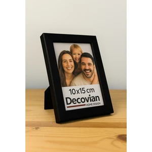 Doğal Ahşap Modern Ayaklı Tekli Fotoğraf Çerçevesi - Siyah Renkli Masaüstü Çerçeve- Boş Resimsiz