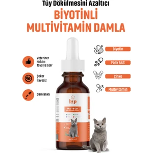 Bvp Plus B Kedi Tüy Dökülme Azaltıcı Multivitamin Damla Kedi Tüy Bakımı 50ML