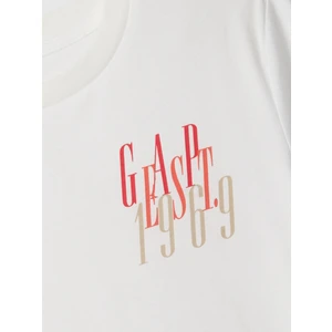 Erkek Çocuk Kırık Beyaz Gap Logo Grafikli T-Shirt