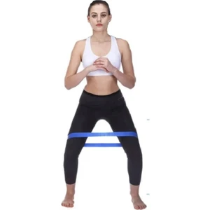 60 cm Pilates Jimnastik Egzersiz Yoga Direnç Bandı (Mavi - Hafif) 600X50X0.5 mm