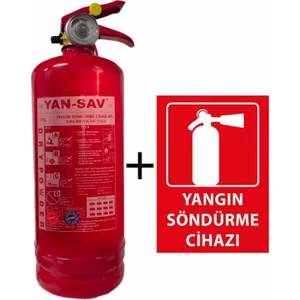 2kg Yangın Tüpü ve Yangın Tüpü Levhası 2li Set