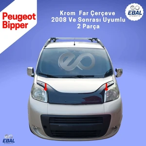 Ebal Oto Peugeot Bipper Krom Far Çerçeve 2 Parça P.çelik 2008 Üzeri
