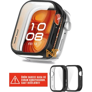 Huawei Watch Fit 4 Pro Uyumlu Yumuşak Silikon 360 Tam Koruma Kasa ve Ekran Koruyucu