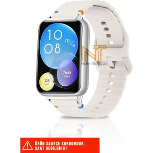 Huawei Watch Fit 2 Uyumlu Wave Silikon Kordon 20MM
