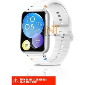 Huawei Watch Fit 2 Uyumlu Wave Silikon Kordon 20MM