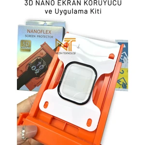 Apple Watch Seri 7 / 8 / 9 45 mm Uyumlu 3D Nano Ekran Koruyucu ve Uygulama Kiti
