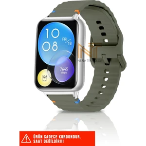 Huawei Watch Fit 2 Uyumlu Wave Silikon Kordon 20MM
