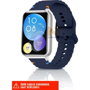 Huawei Watch Fit 2 Uyumlu Wave Silikon Kordon 20MM