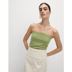 Pamuk Karışımlı Bandeau Üst