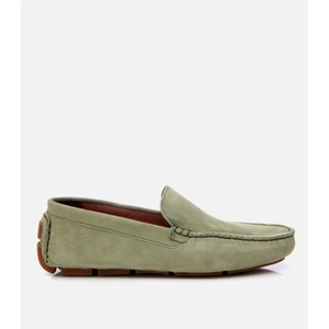 02AYH305550A800 ERKEK Nubuk Deri Yeşil  Hafif Tabanlı Günlük Loafer