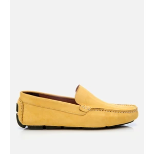 02AYH305550A520 ERKEK Nubuk Deri Sarı Hafif Tabanlı Günlük Loafer