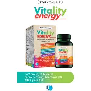 Vitality Energy 30 Tablet Multivitamin Multimineral