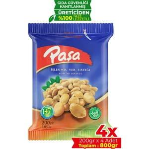Paşa Kuruyemiş İşlenmiş Yer Fıstığı 200 gr x 4 Adet