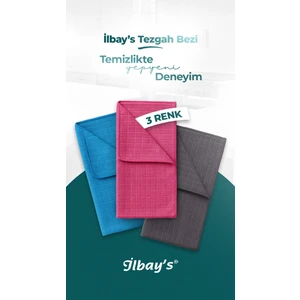 Ilbay’s 2’li Mikrofiber Tezgah Bezi 40X40 cm | Süper Emici Leke Bırakmaz Bez