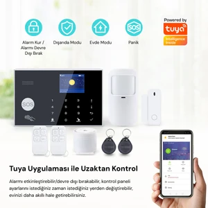 Sas-10 Akıllı Alarm Güvenlik Sistemi - Wifi & 4g Gsm Bağlantısı, Hareket Sensörü ve Mobil Uyumlu